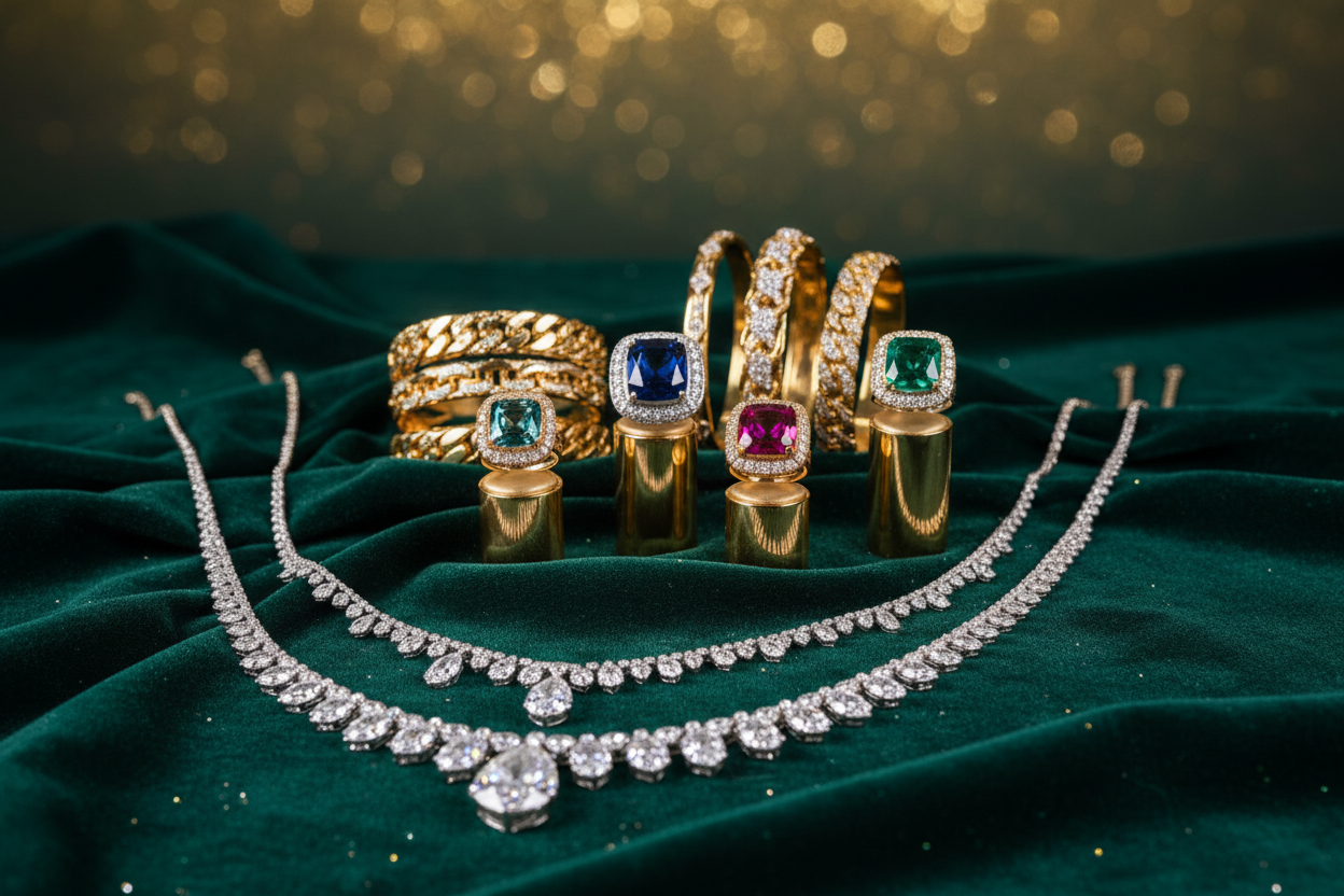 תכשיטי יוקרה משובצים יהלומים