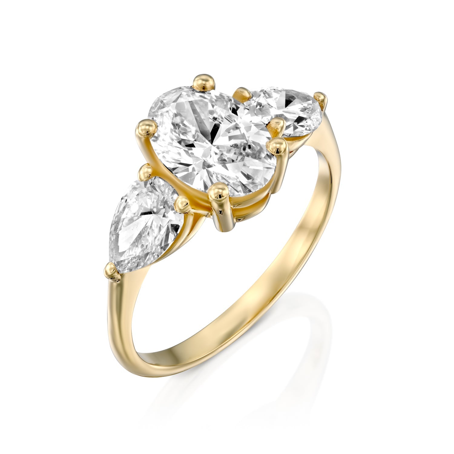 טבעות אירוסין זהב צהוב