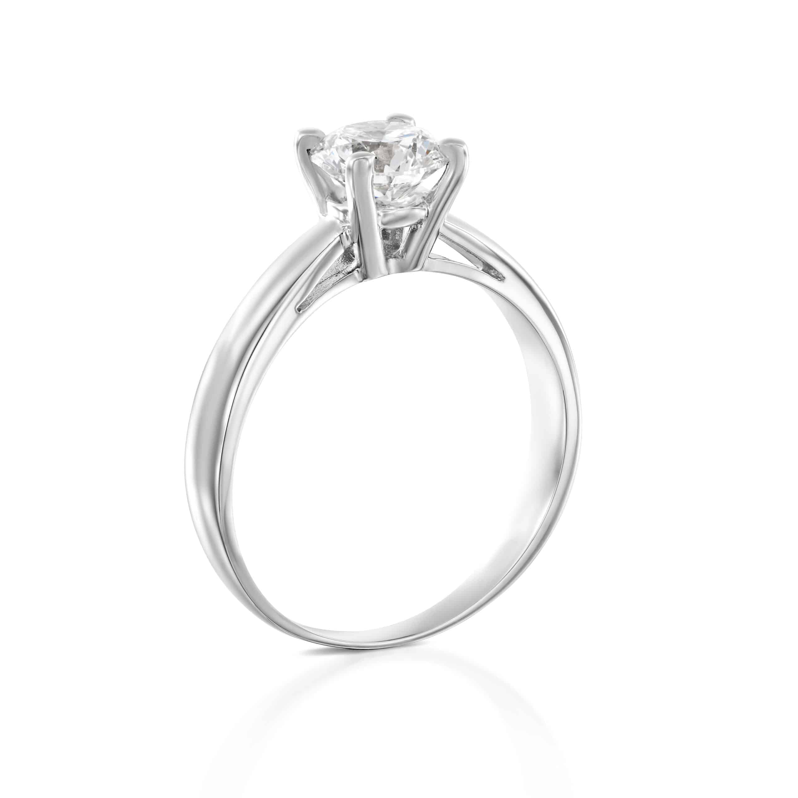 טבעת יהלום "ויקטוריה" זהב לבן