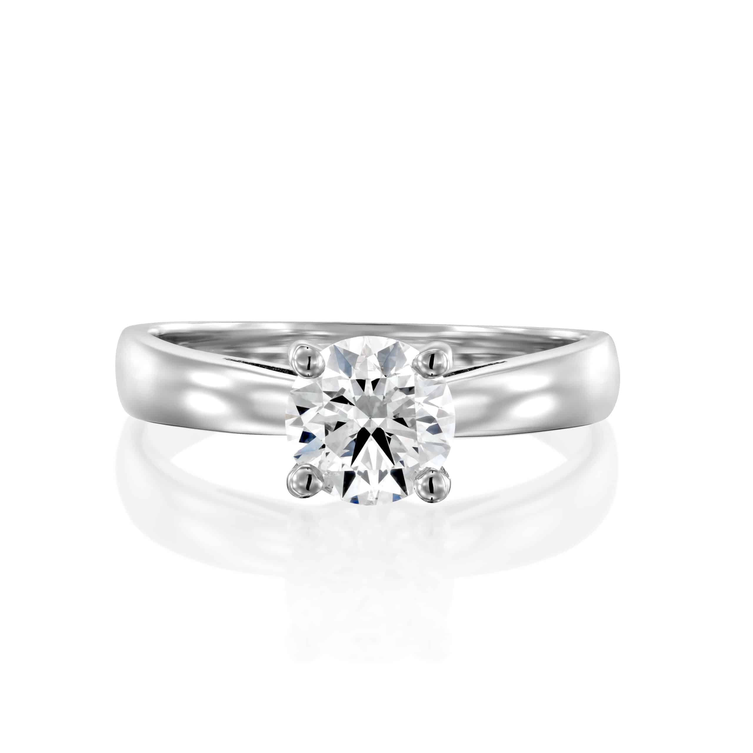 טבעת יהלום "ויקטוריה" זהב לבן