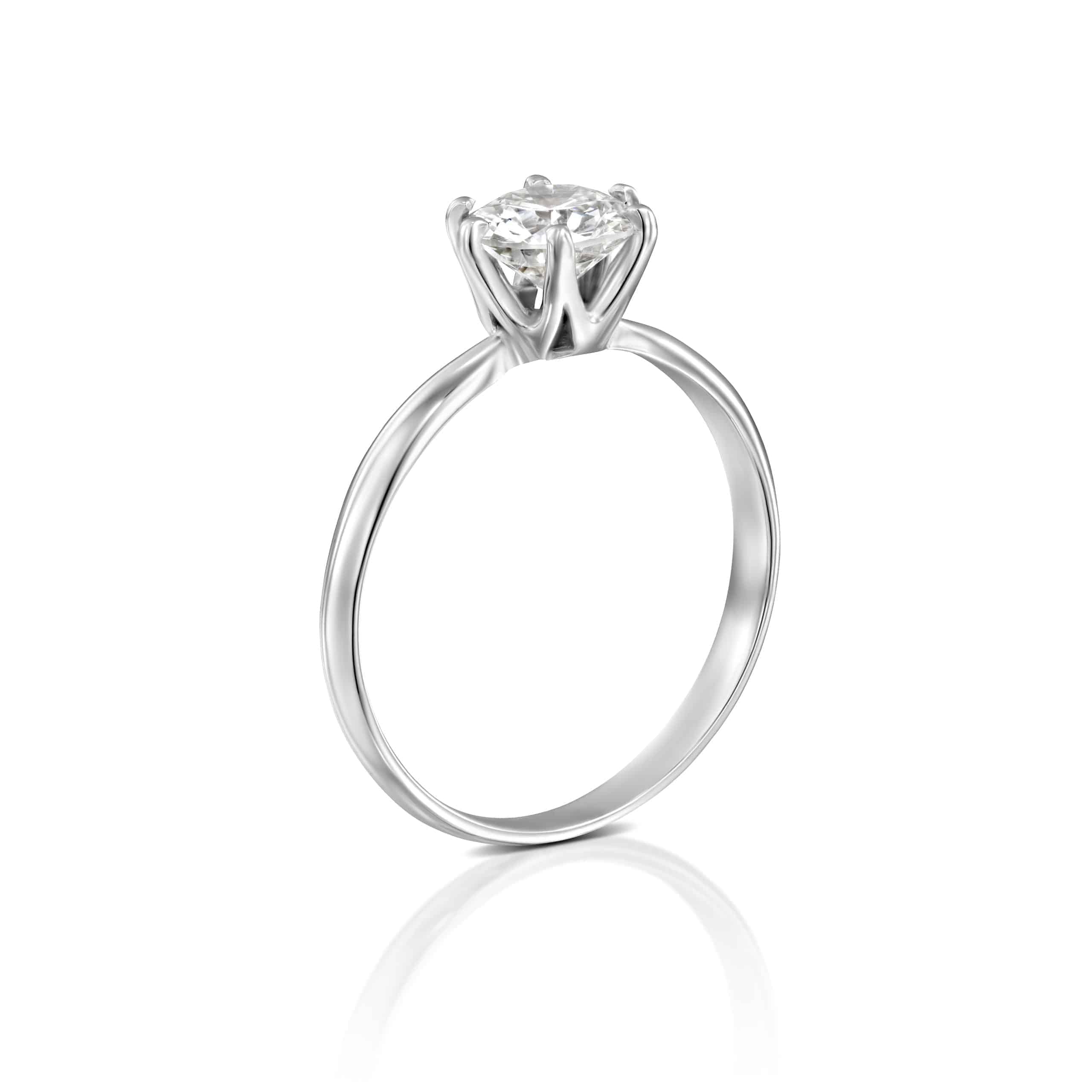 טבעת אירוסין "קלייר" זהב לבן