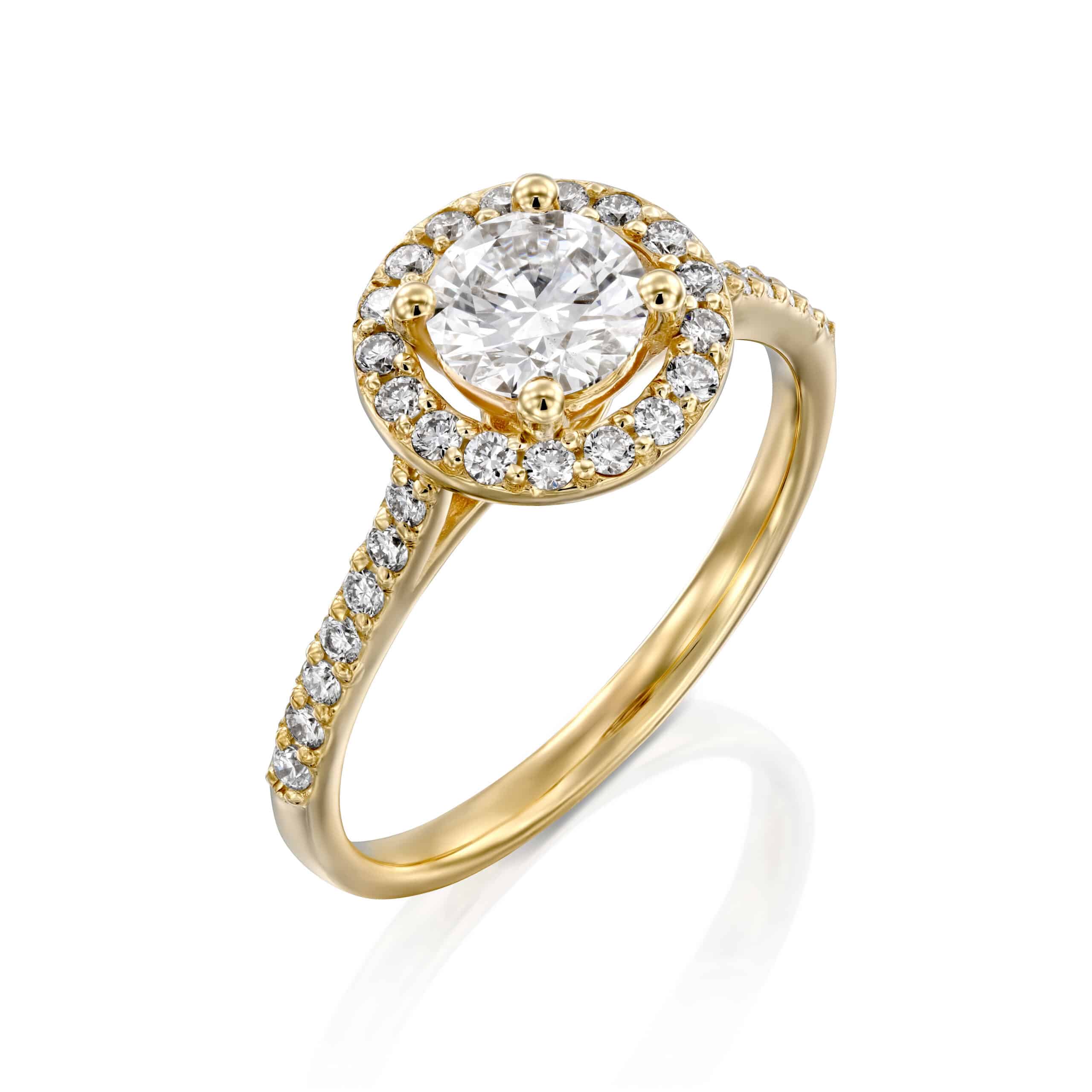 טבעת יהלומים "אריקה" זהב צהוב