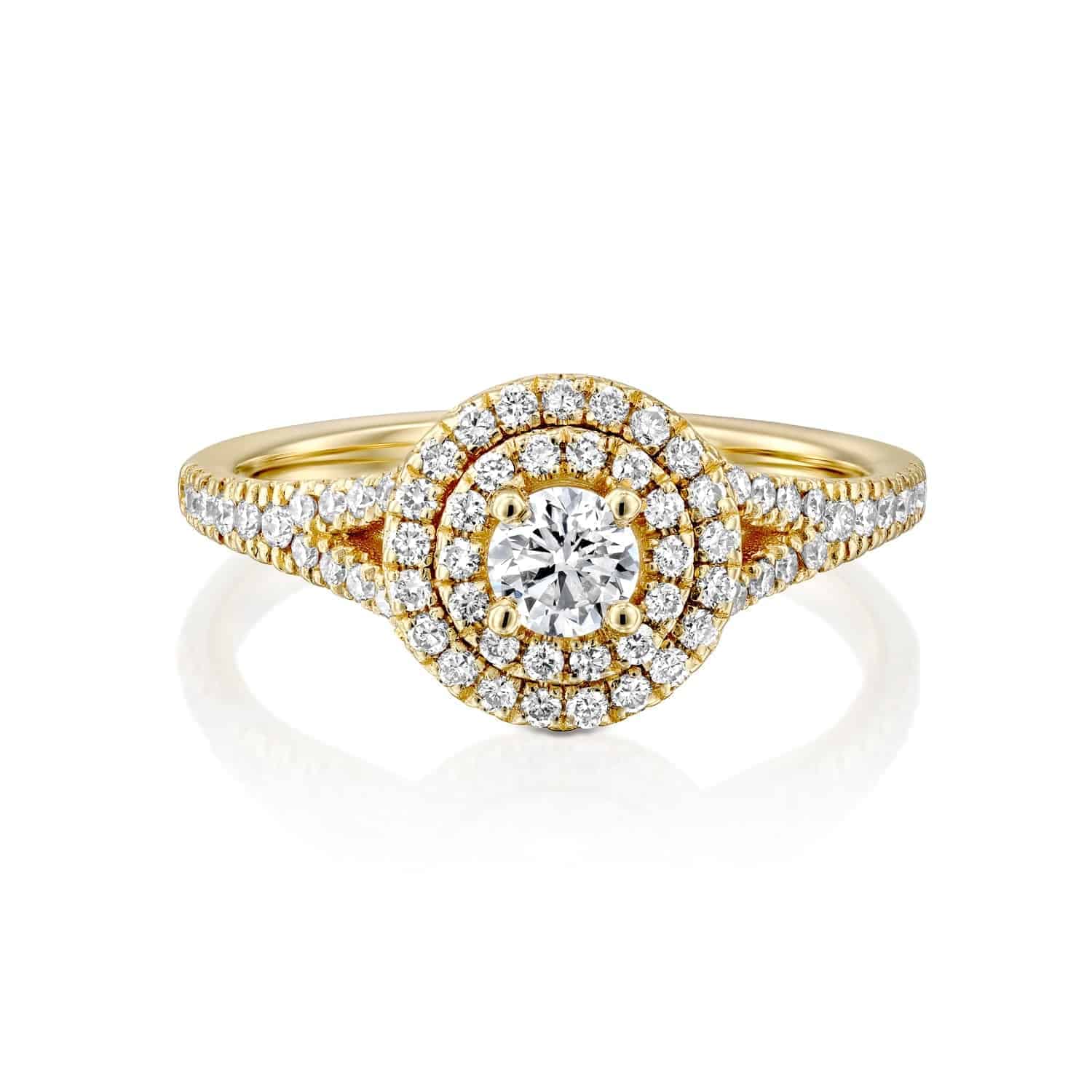 טבעת אירוסין "קפרי" זהב צהוב