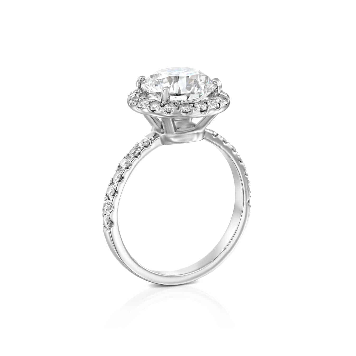 טבעת יהלומים "קריסטין" זהב לבן