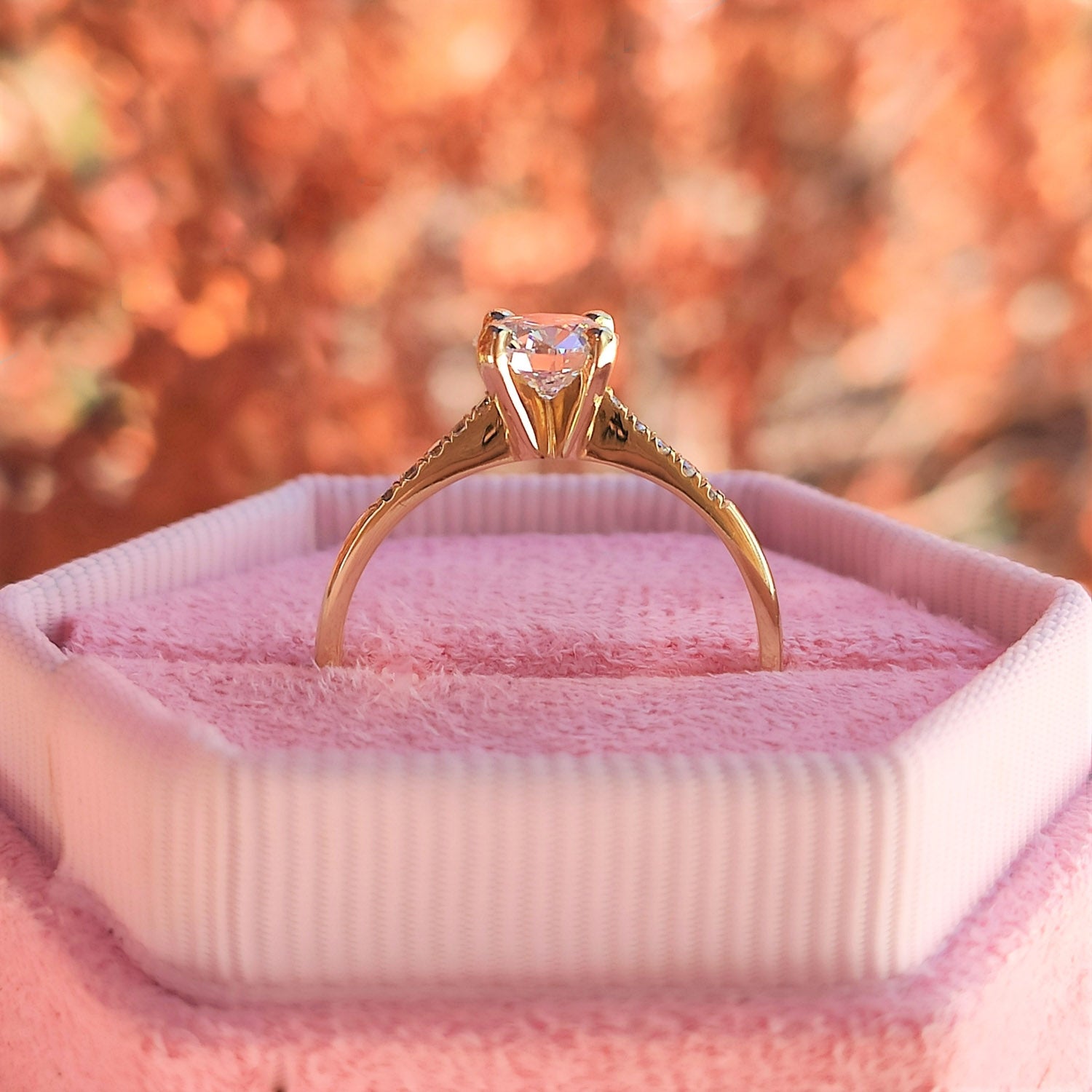 טבעת אירוסין "אנדריאה" זהב צהוב