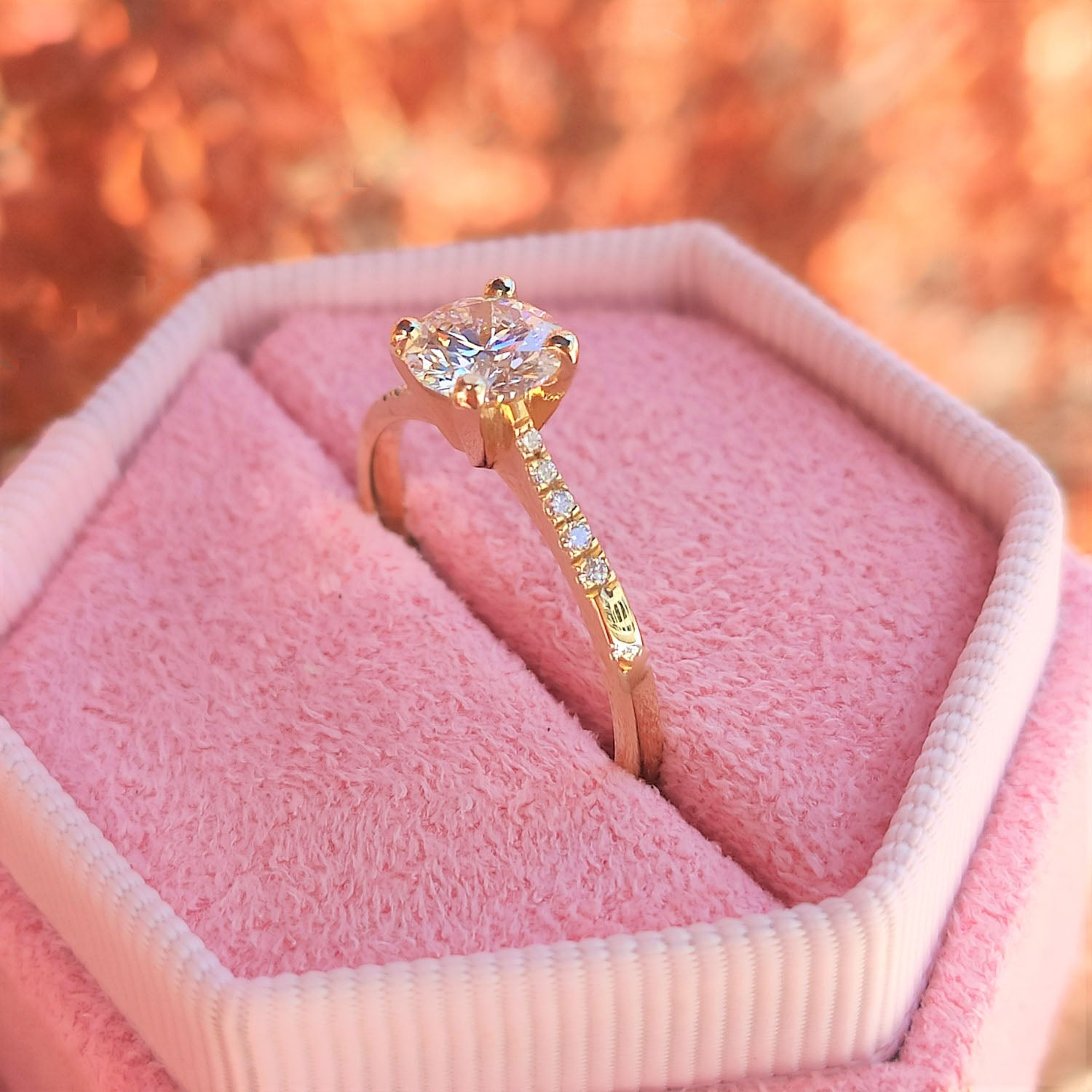 טבעת אירוסין "אנדריאה" זהב צהוב