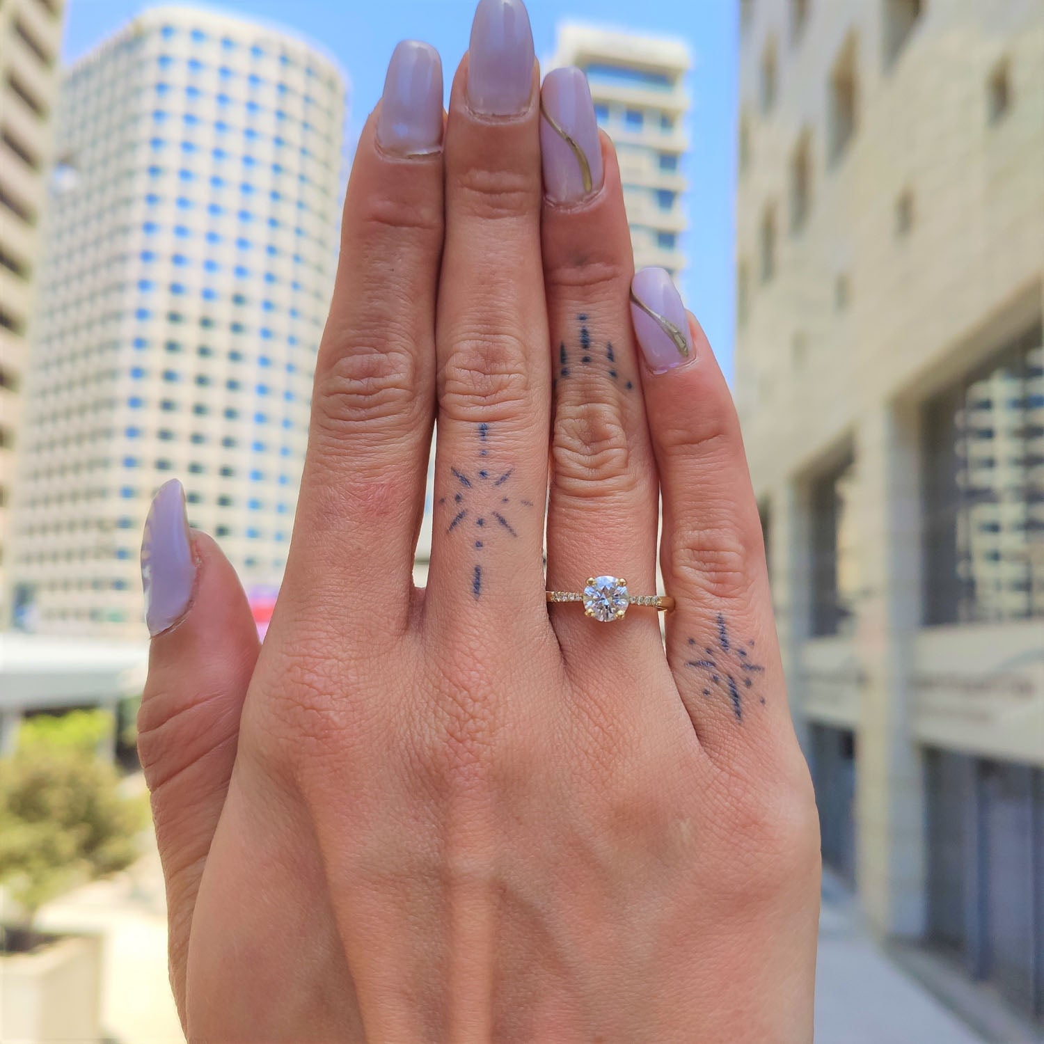 טבעת אירוסין "אנדריאה" זהב צהוב