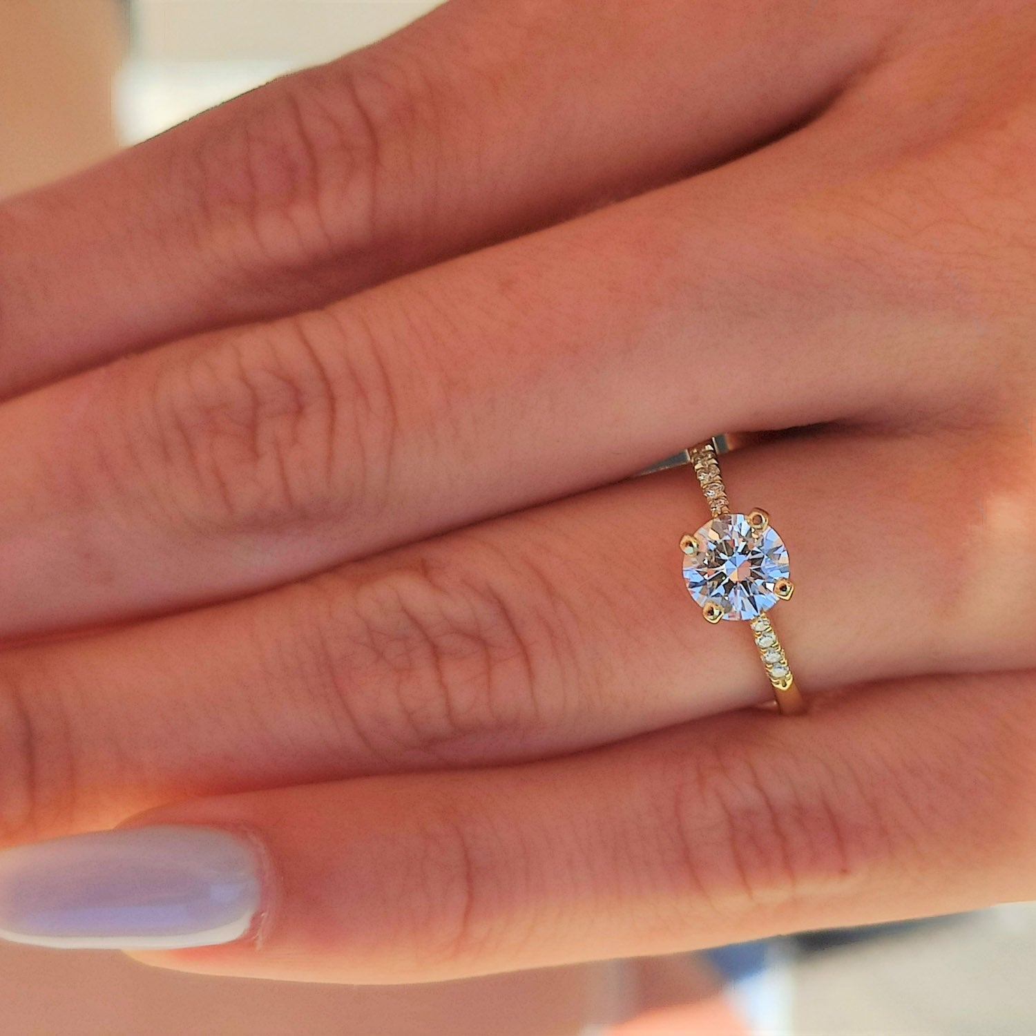 טבעת אירוסין "אנדריאה" זהב צהוב