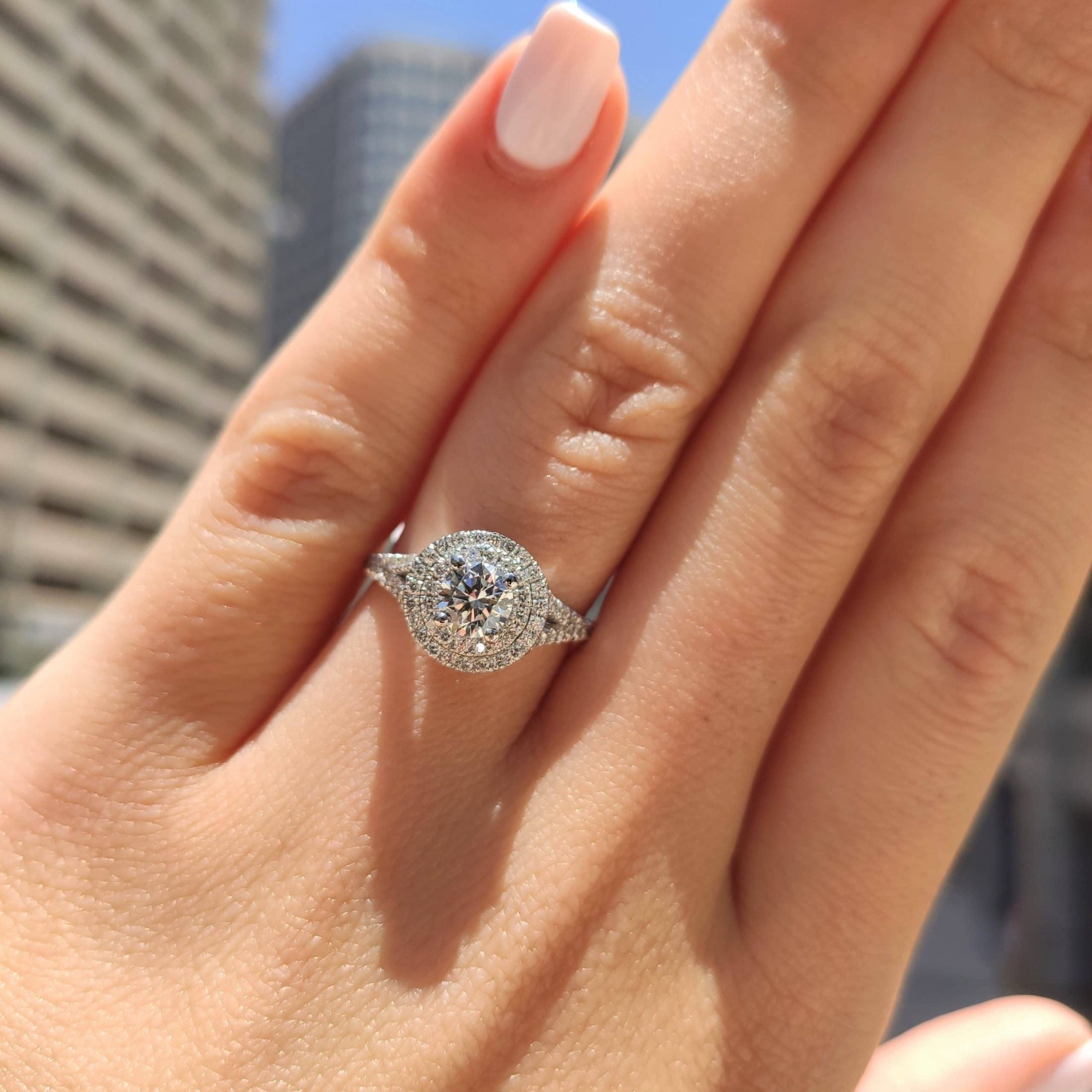 טבעת אירוסין "קפרי" זהב לבן