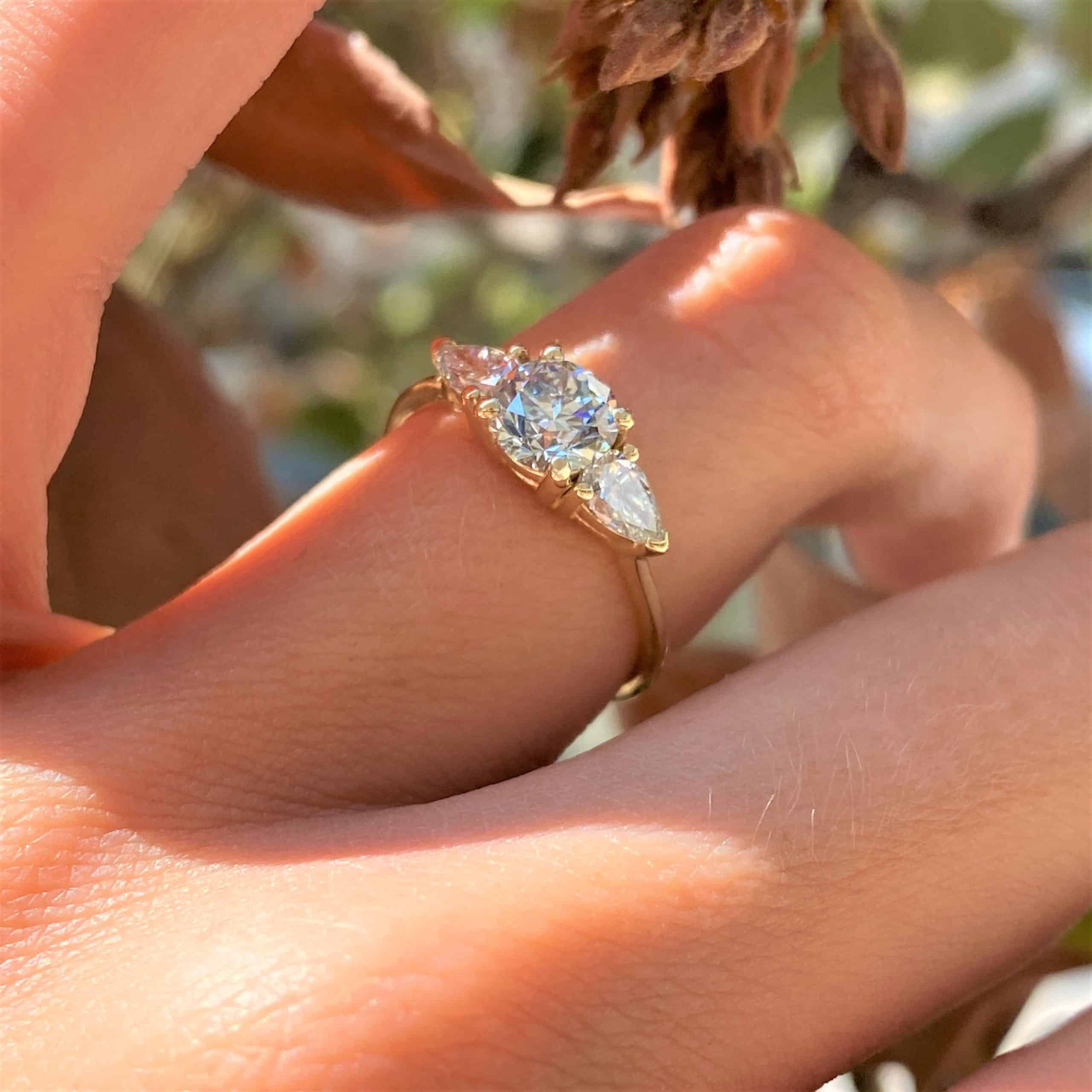 טבעת יהלומים "גלוריה" זהב צהוב