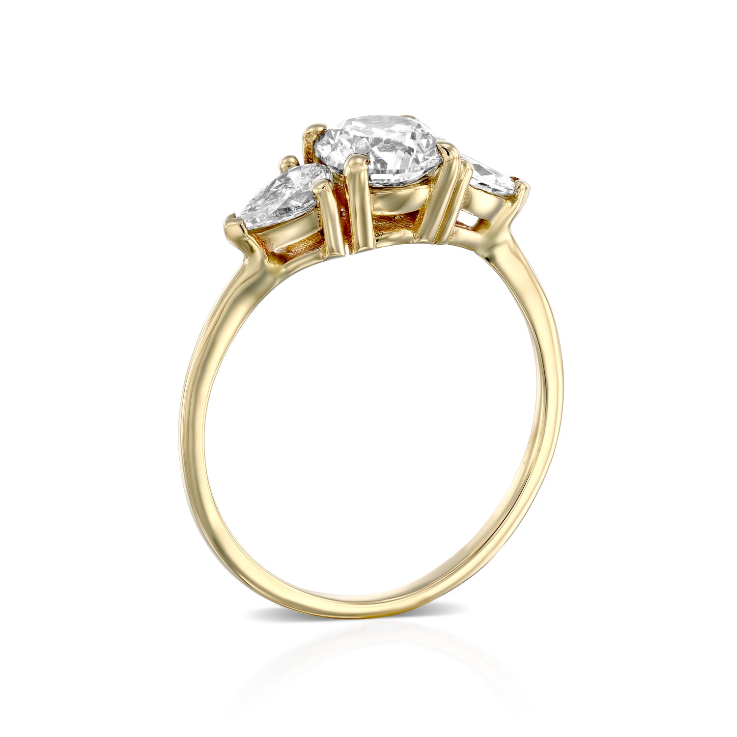 טבעת יהלומים "גלוריה" זהב צהוב