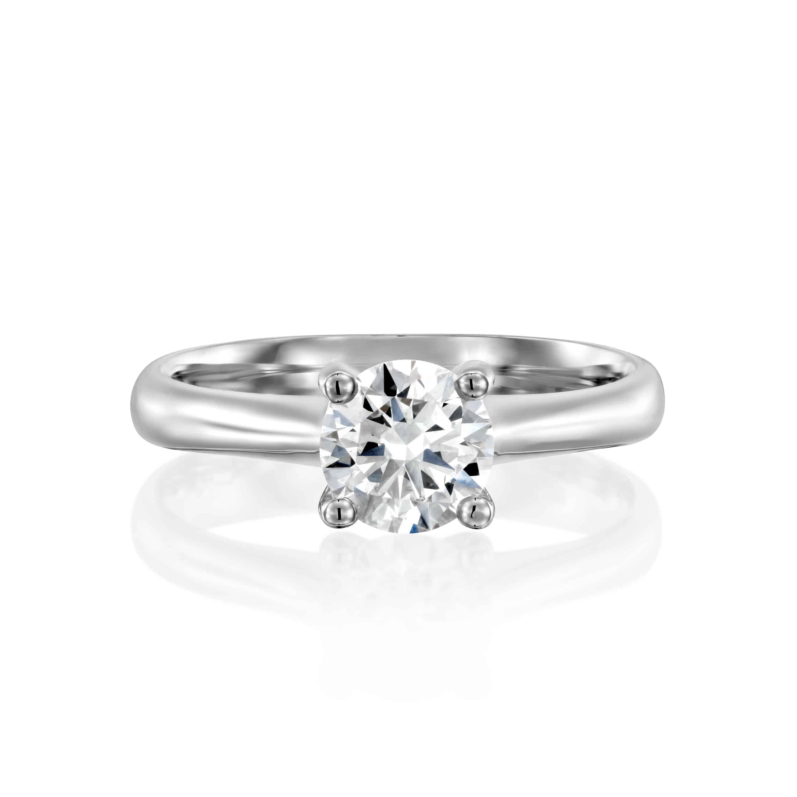 טבעת אירוסין "ליב" זהב לבן