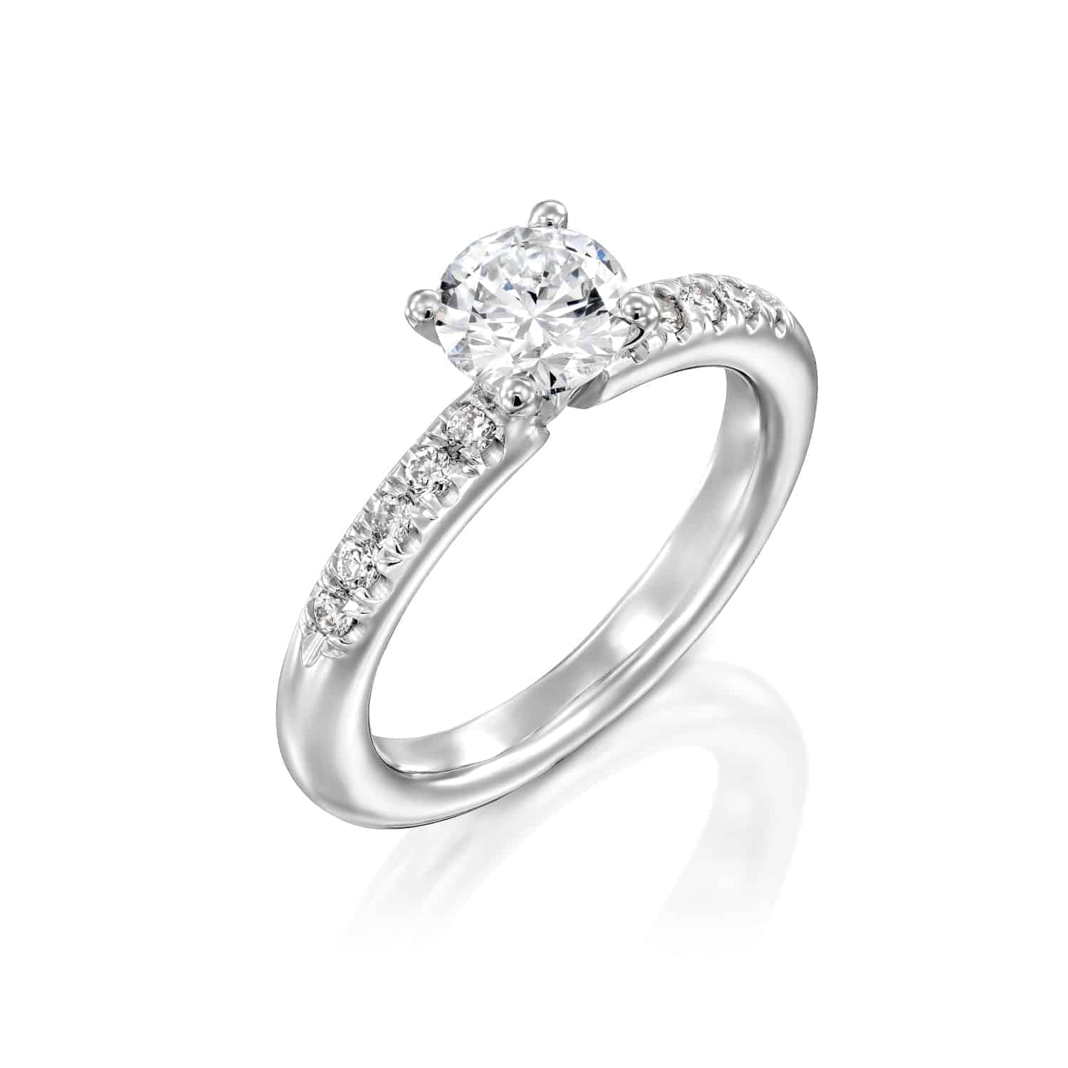 טבעת יהלום "סקיי" זהב לבן