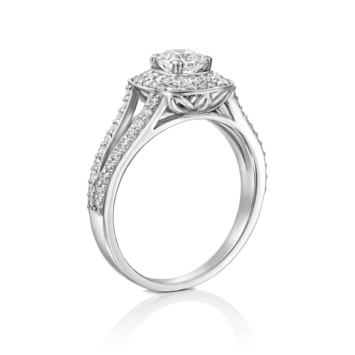 טבעת אירוסין "אלכסיס" זהב לבן