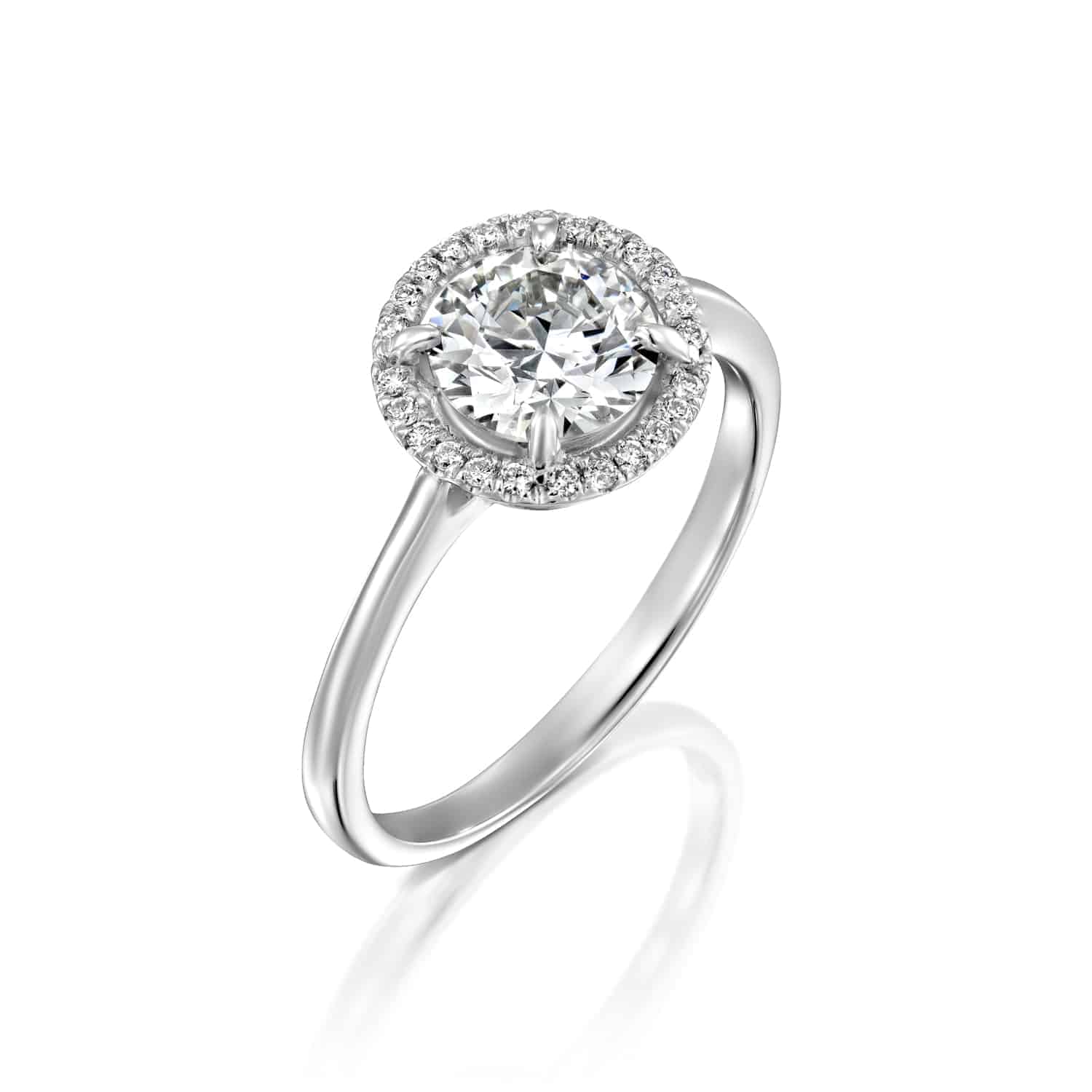 טבעת אירוסין "ליסה" זהב לבן