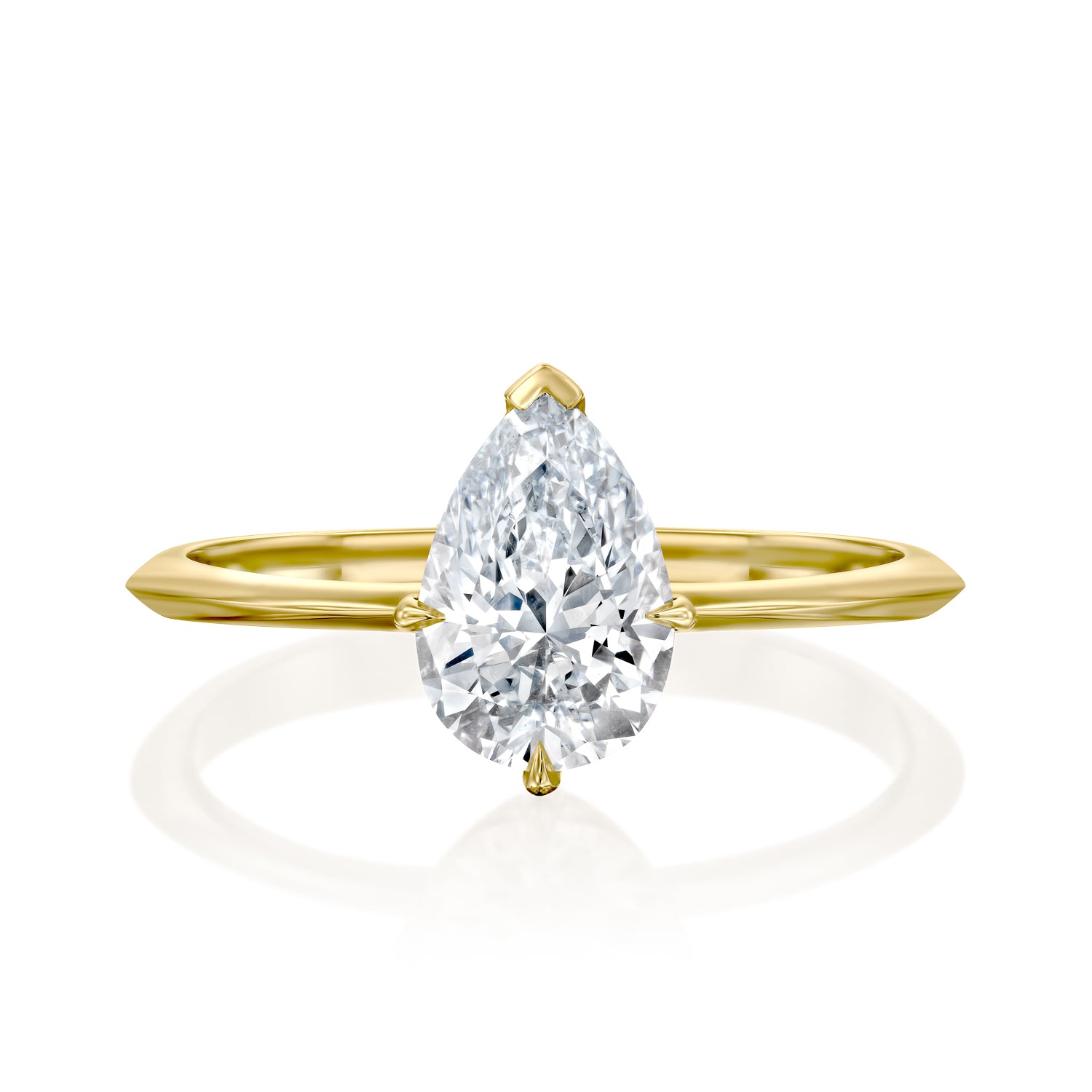 טבעת אירוסין "לורי" זהב צהוב