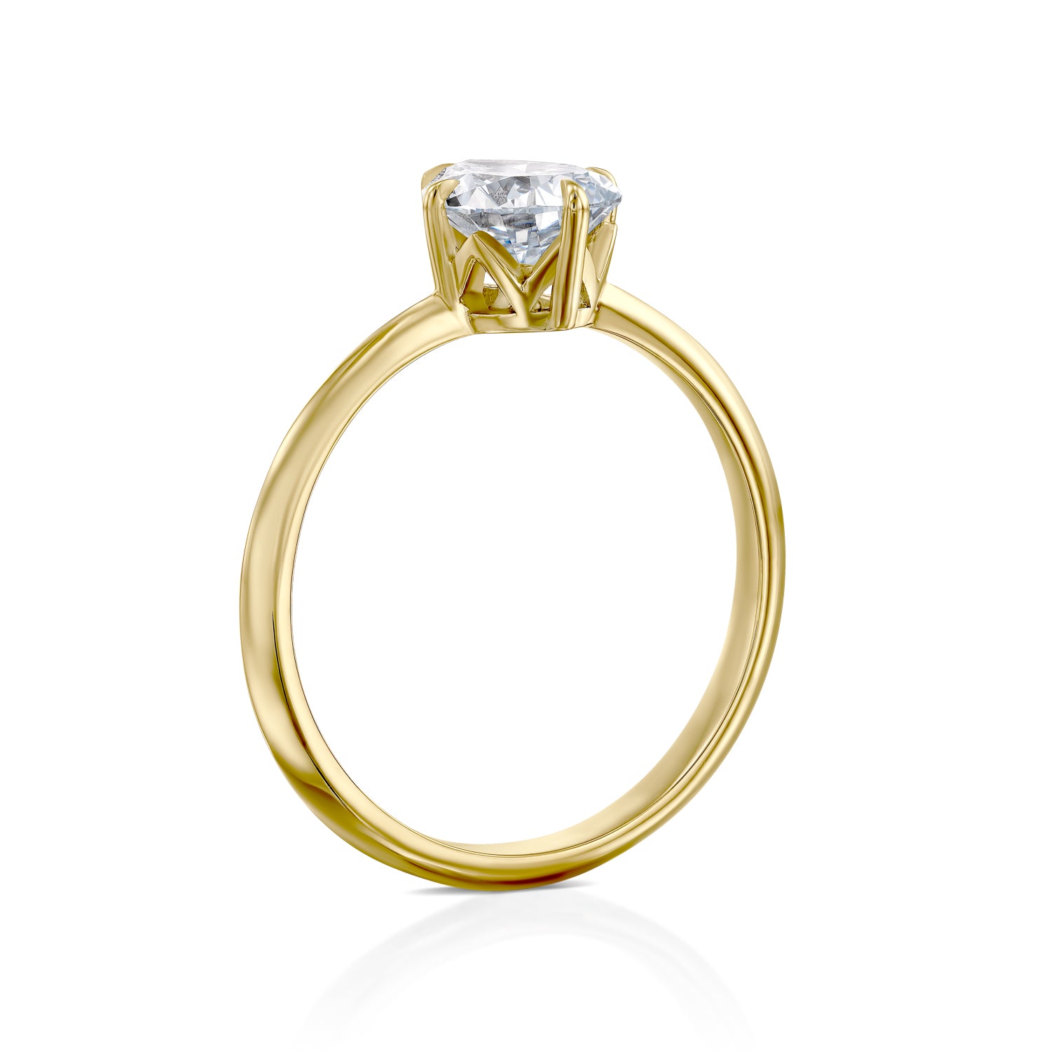 טבעת אירוסין "לורי" זהב צהוב