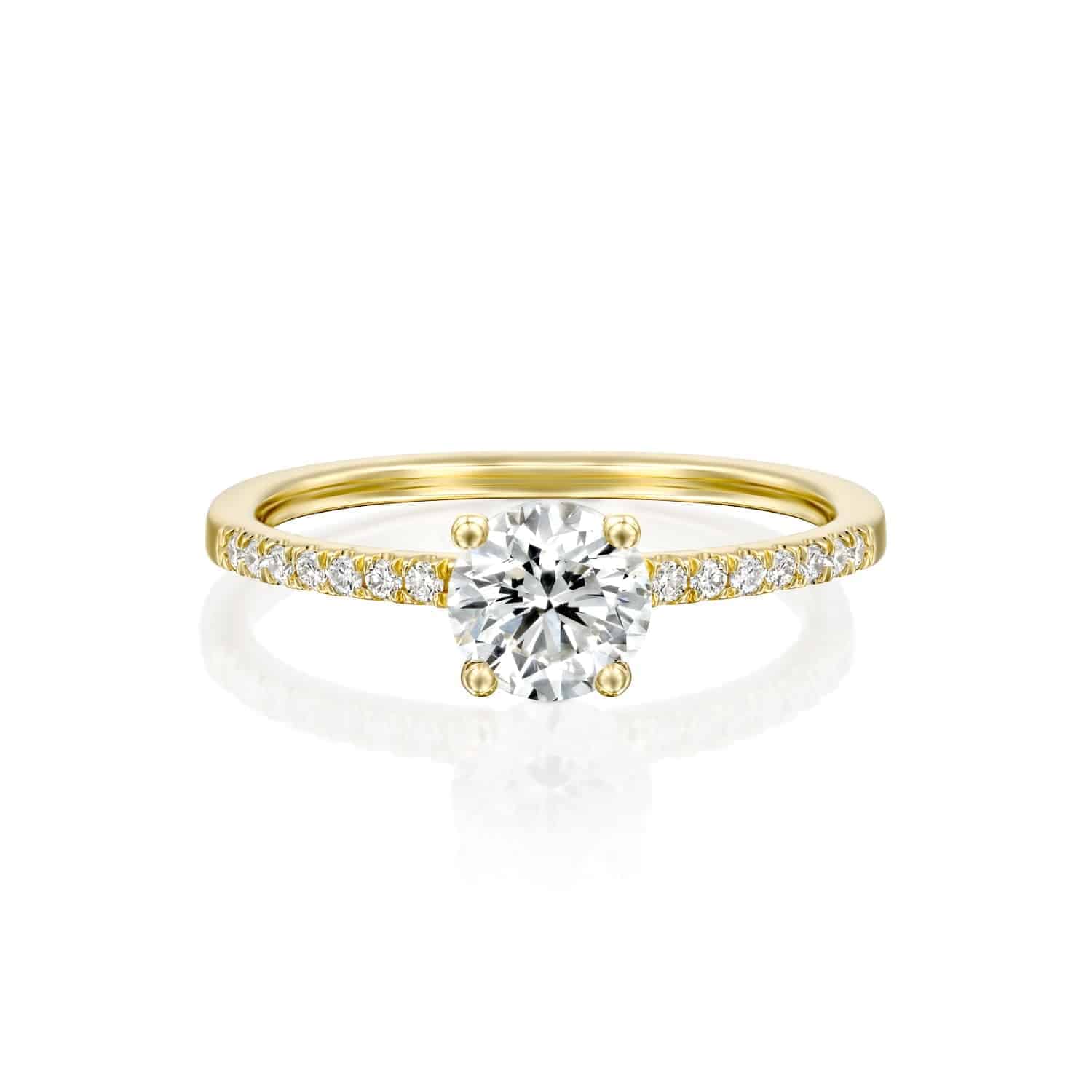 טבעת אירוסין "קרול" זהב צהוב