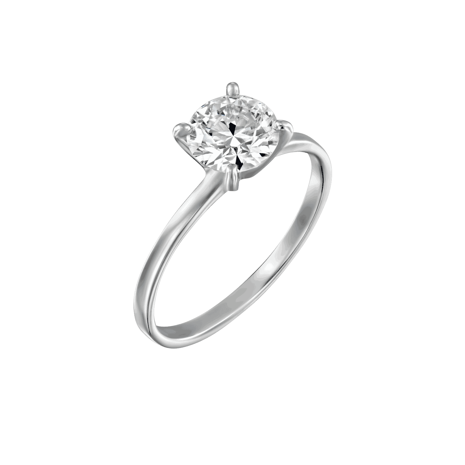 טבעת אירוסין "אנה" סוליטר זהב לבן