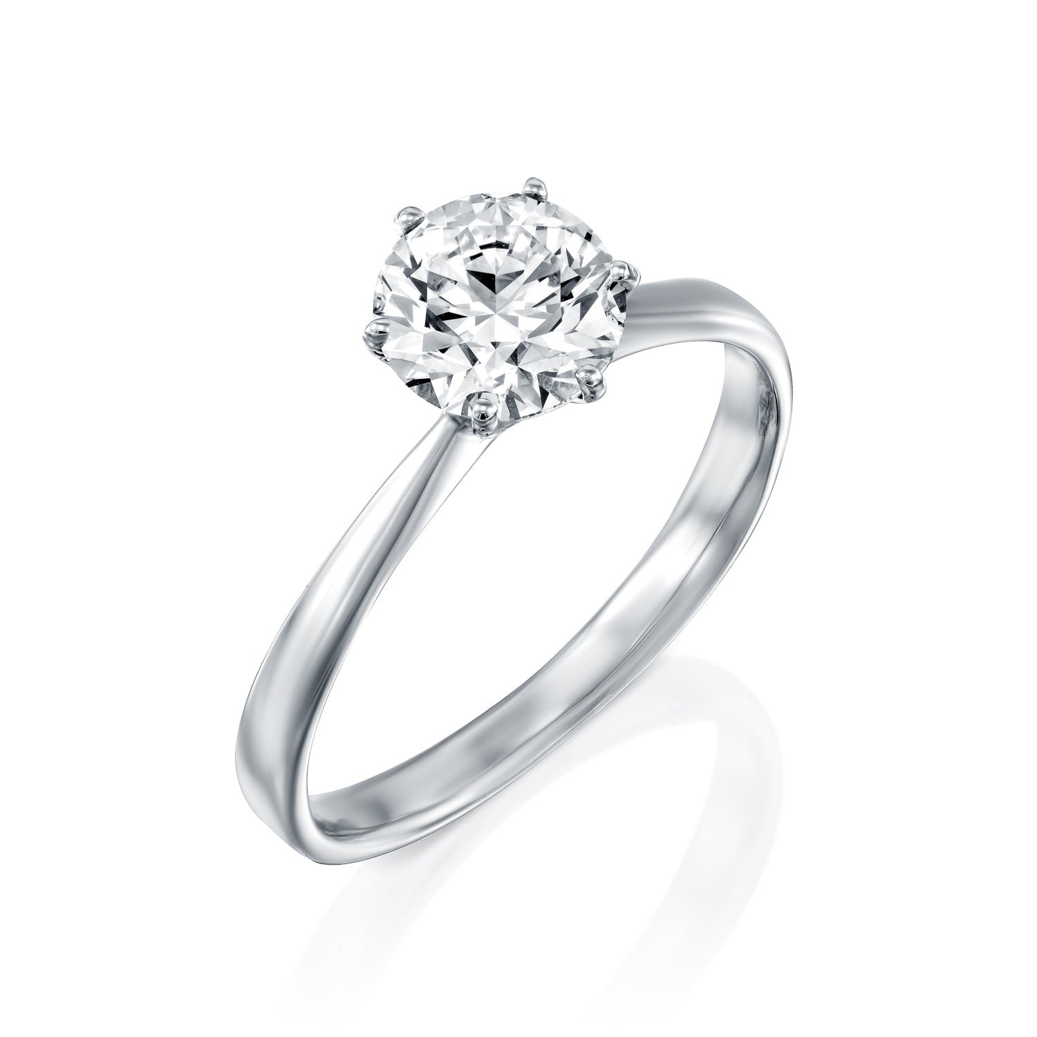 טבעת אירוסין מעבדה "טאי" זהב לבן