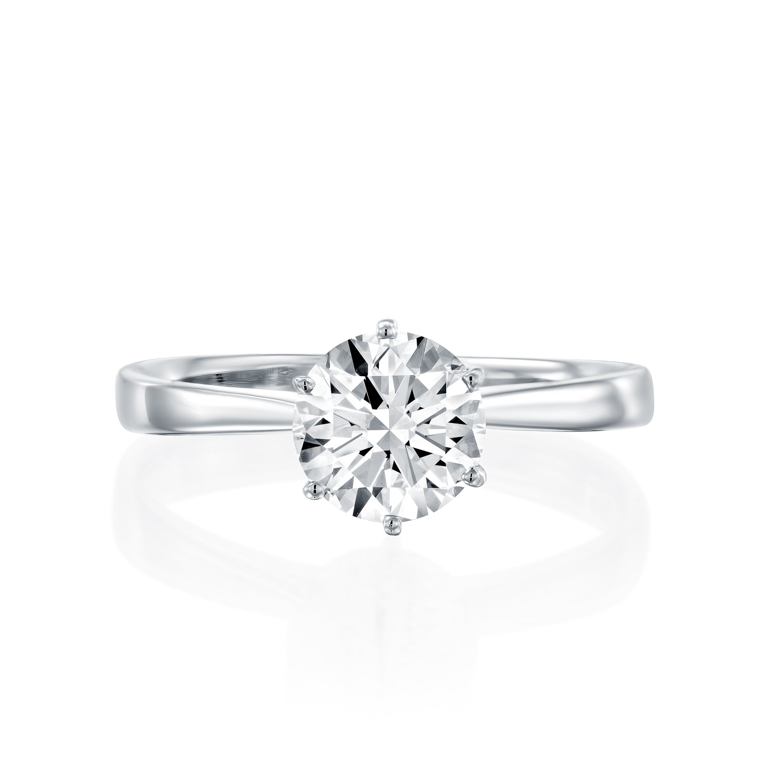 טבעת אירוסין מעבדה "טאי" זהב לבן