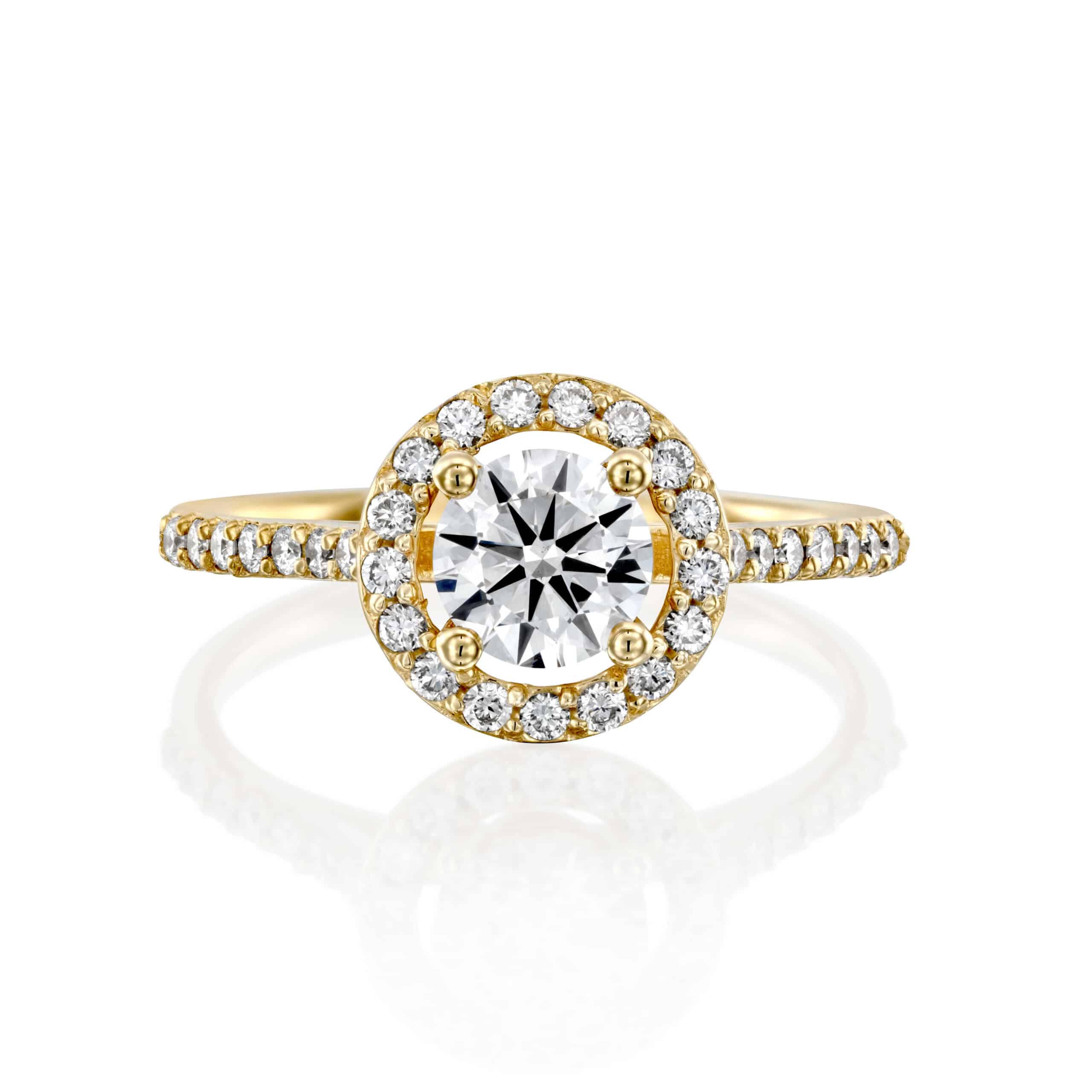 טבעת יהלומים "אריקה" זהב צהוב