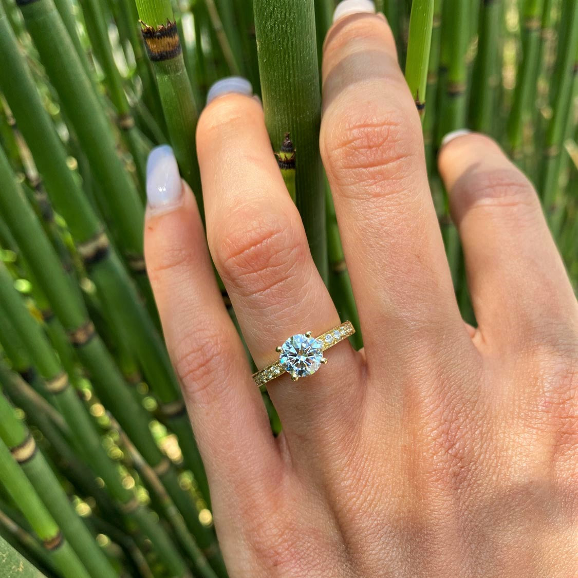 טבעת אירוסין "לנה" זהב צהוב