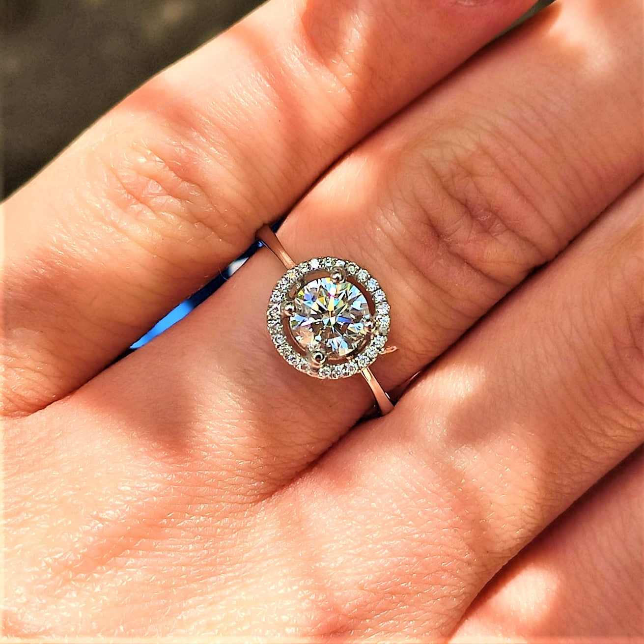 טבעת אירוסין "ליסה" זהב לבן