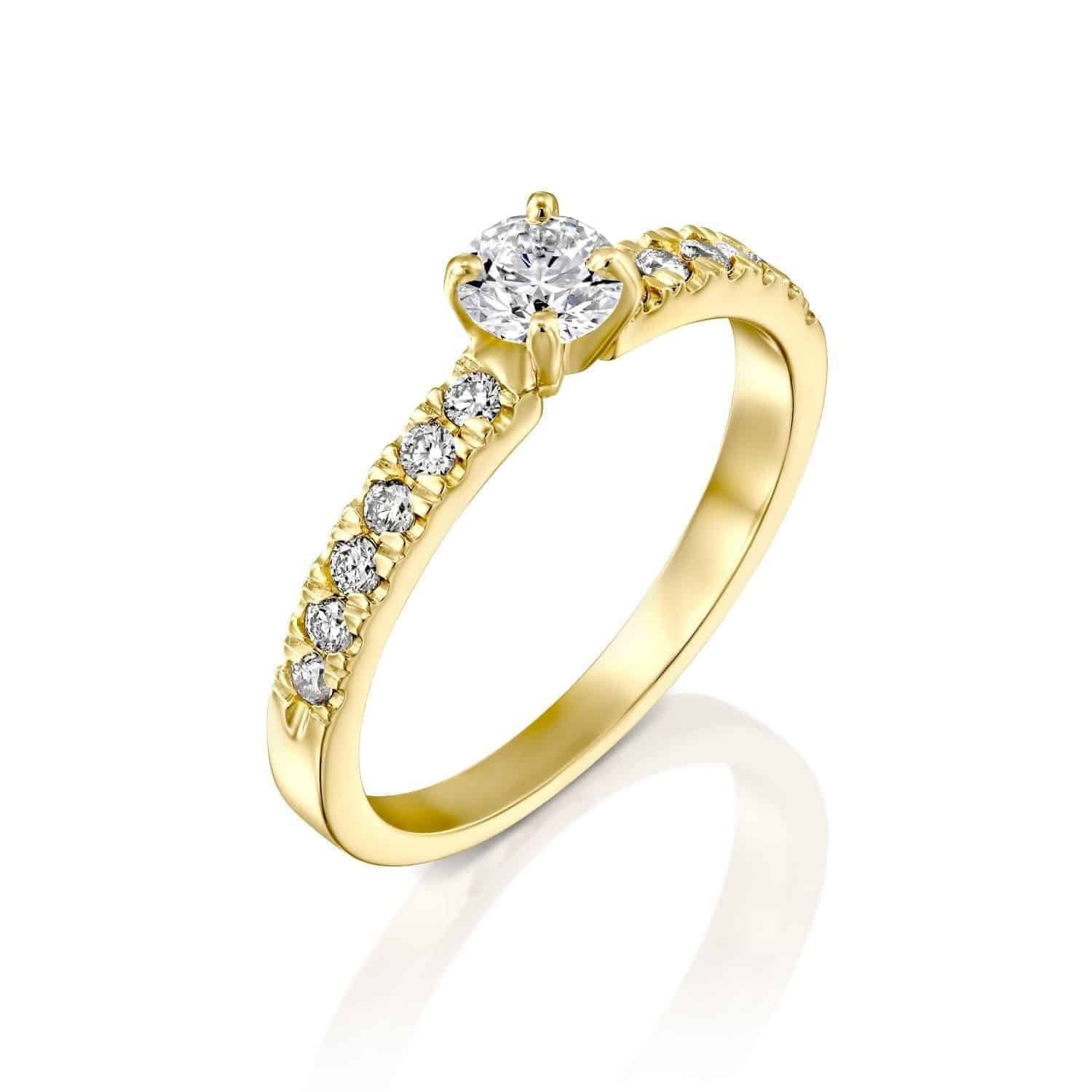 טבעת אירוסין "כריס" זהב צהוב