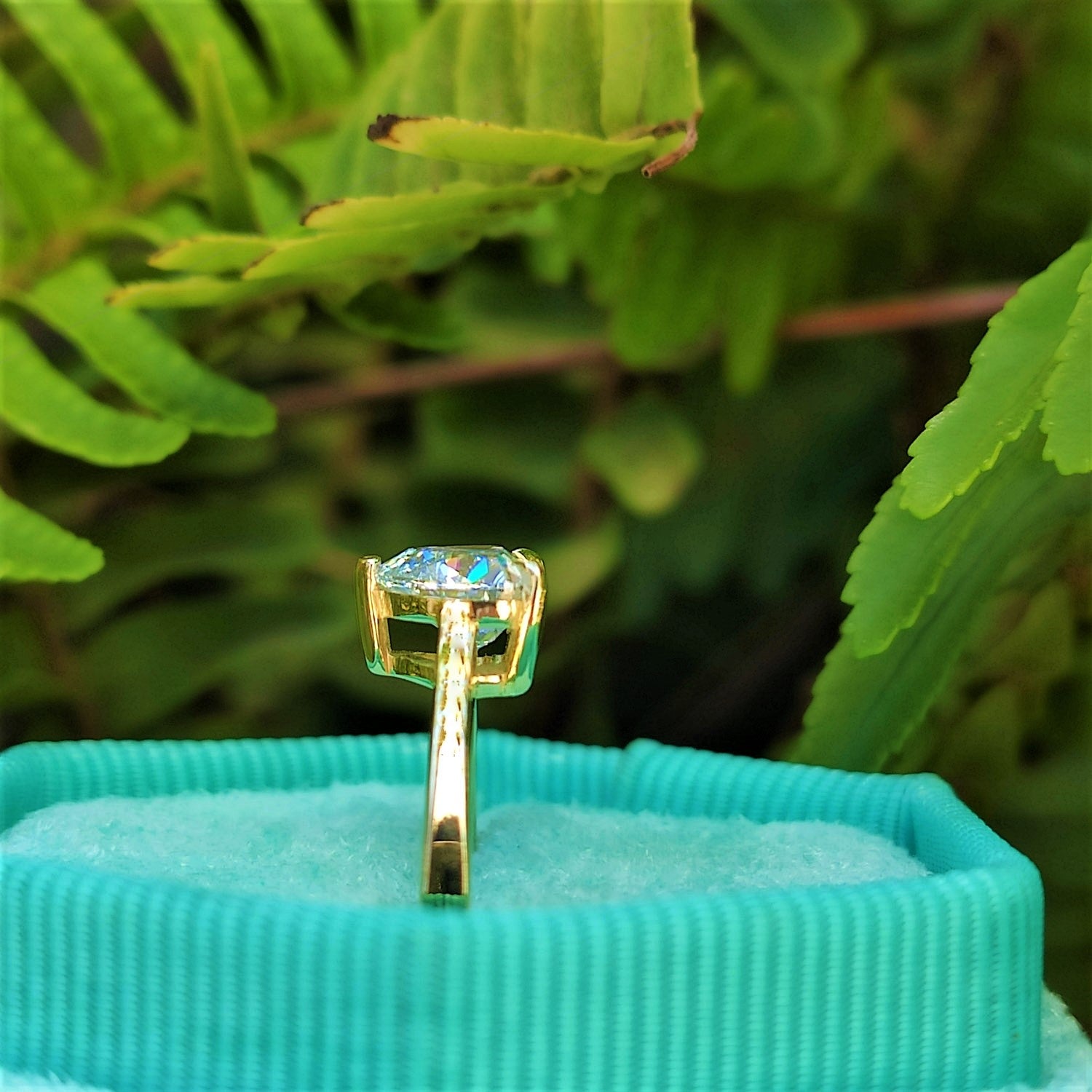 טבעת אירוסין "לב" זהב צהוב