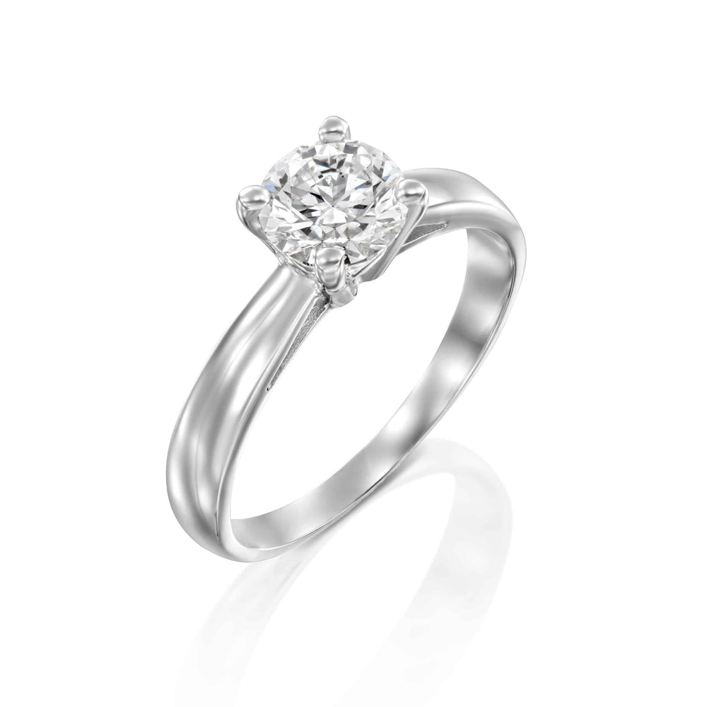 טבעת יהלום "ויקטוריה" זהב לבן