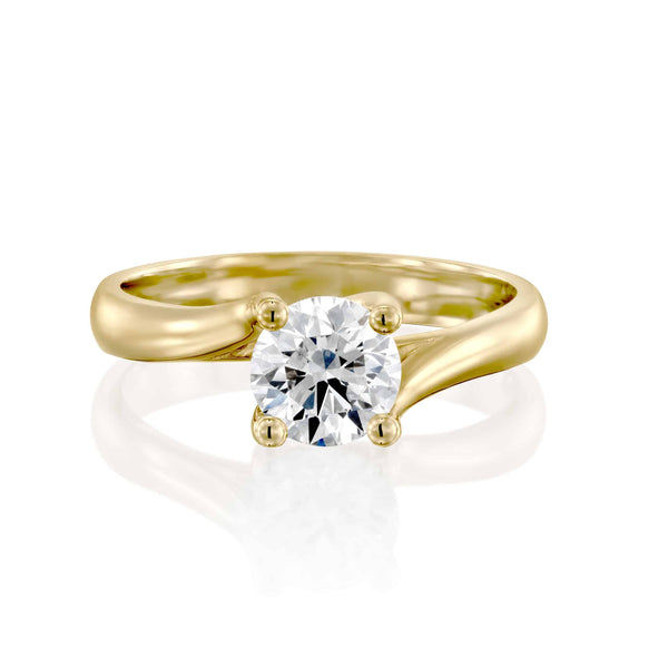 טבעת יהלום "מיה" זהב צהוב