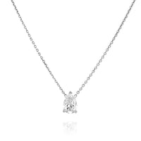 שרשרת יהלום מעבדה טיפה 5 קראט זהב לבן