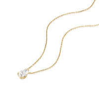 שרשרת יהלום תלוי בעיצוב טיפה בזהב צהוב