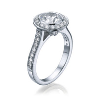 טבעת אירוסין ג'ולייטה היילו זהב לבן