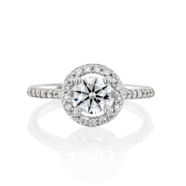 טבעת אירוסין "קלייר" זהב לבן