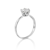 טבעת אירוסין "קלייר" זהב לבן