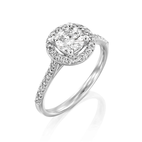 טבעת אירוסין "קלייר" זהב לבן