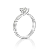 טבעת יהלומים "לורן" זהב לבן