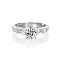 טבעת יהלומים "לורן" זהב לבן