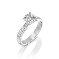 טבעת יהלומים "לורן" זהב לבן