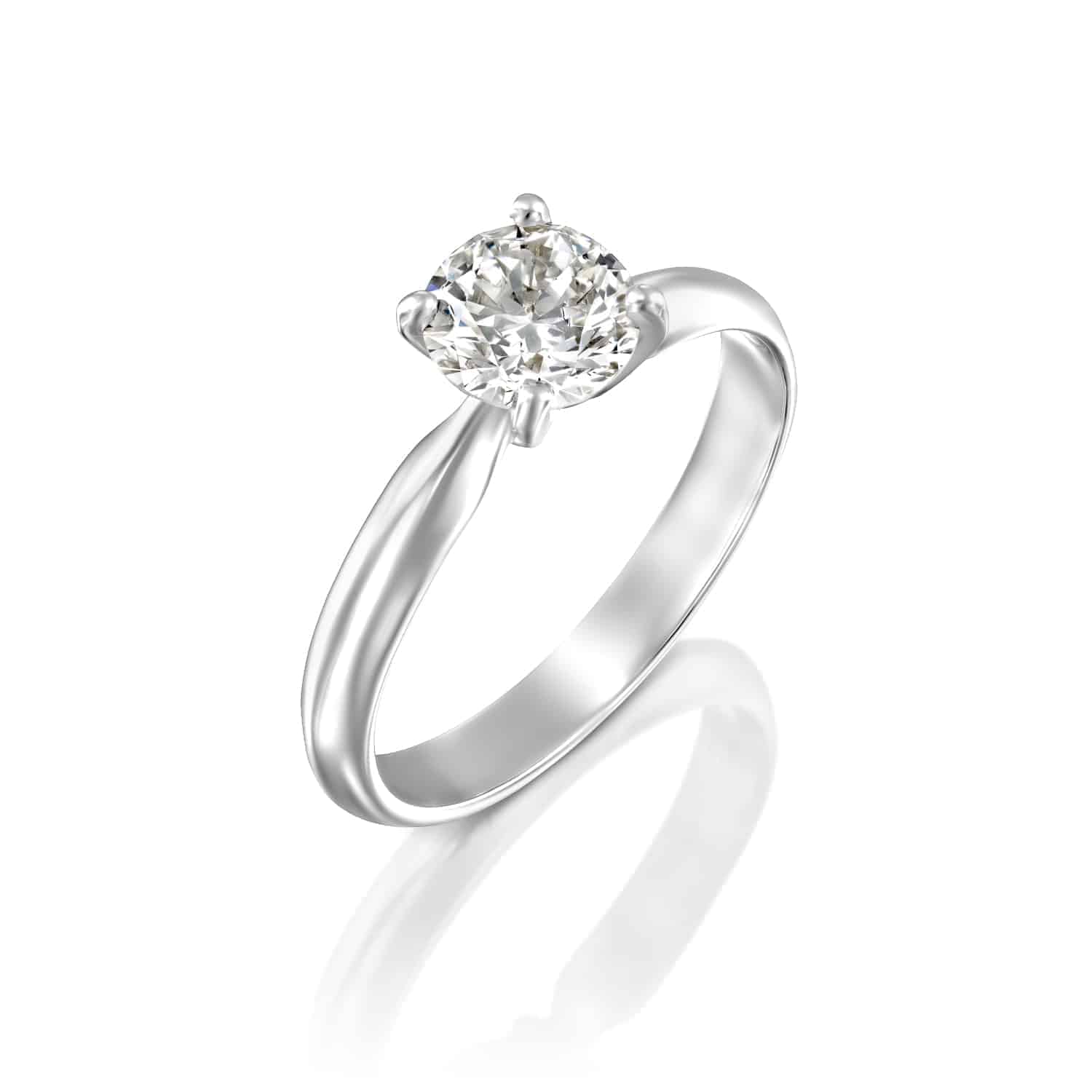 טבעת אירוסין "ברנדה" זהב לבן