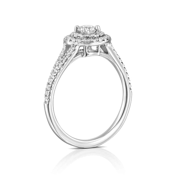 טבעת אירוסין "קפרי" זהב לבן