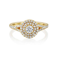 טבעת אירוסין "קפרי" זהב צהוב