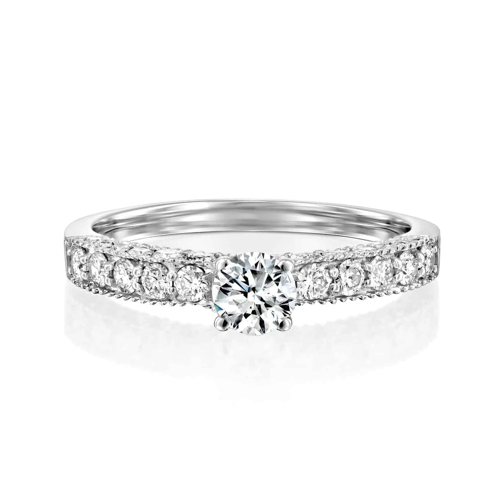 טבעת אירוסין "אוליביה'" זהב לבן