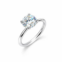 מריה טבעת אירוסין זהב לבן יהלום מעבדה עגול