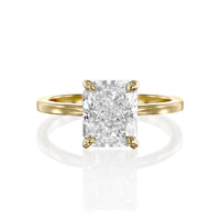 טבעת סוליטר דקה ועדינה המשובצת יהלום 5 קראט רדיאנט מהמם