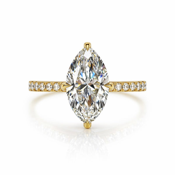 טבעת יהלום מרקיזה אריא בעיצוב קלאסי