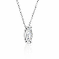 שרשרת יהלום מרחף מעבדה מרקיזה בזהב לבן