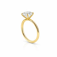 מריה טבעת אירוסין זהב צהוב עם יהלום מעבדה עגול